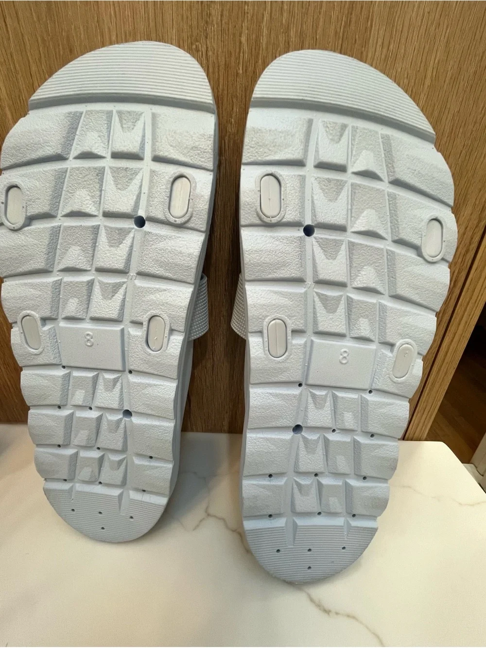 MIA Bertini Light Blue H-Strap Slide Sandals - Size Medium 8-9
